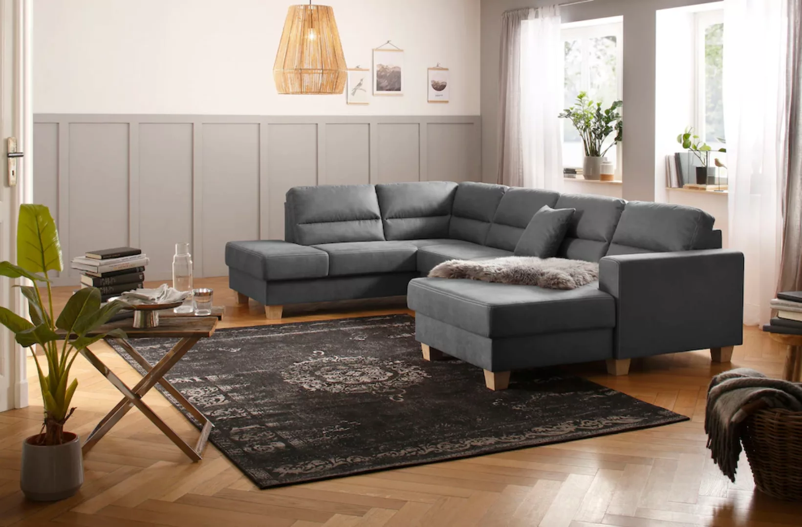 Home affaire Wohnlandschaft "Navan, U-Form" günstig online kaufen