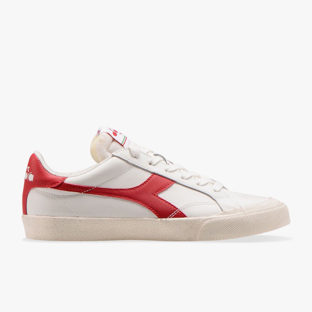 Diadora Gemischte Turnschuhe Melody Leder Schmutzig EU 40 White / Red günstig online kaufen