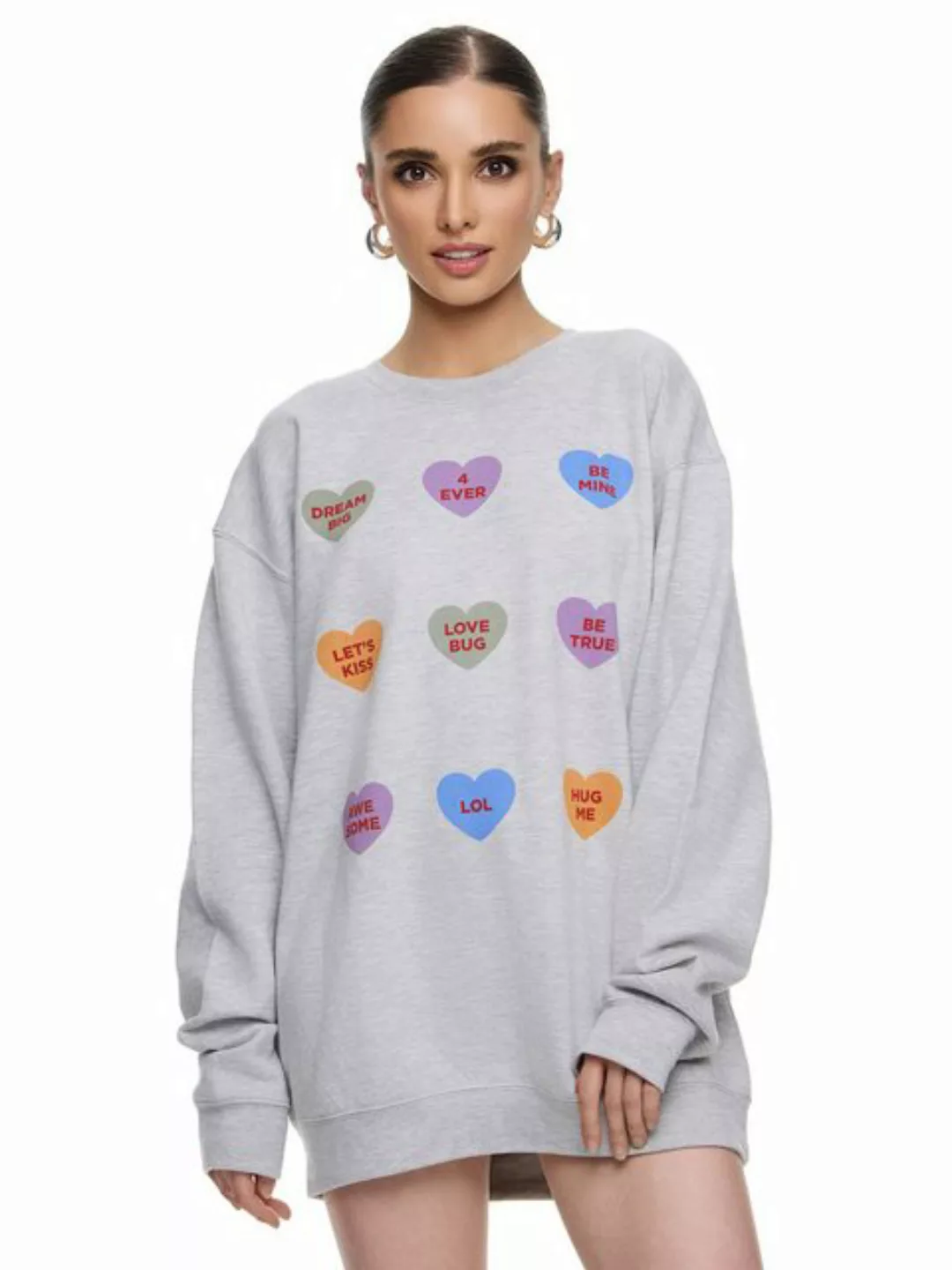 Worldclassca Sweatshirt Worldclassca Oversized Sweatshirt LOVE Print Langar günstig online kaufen