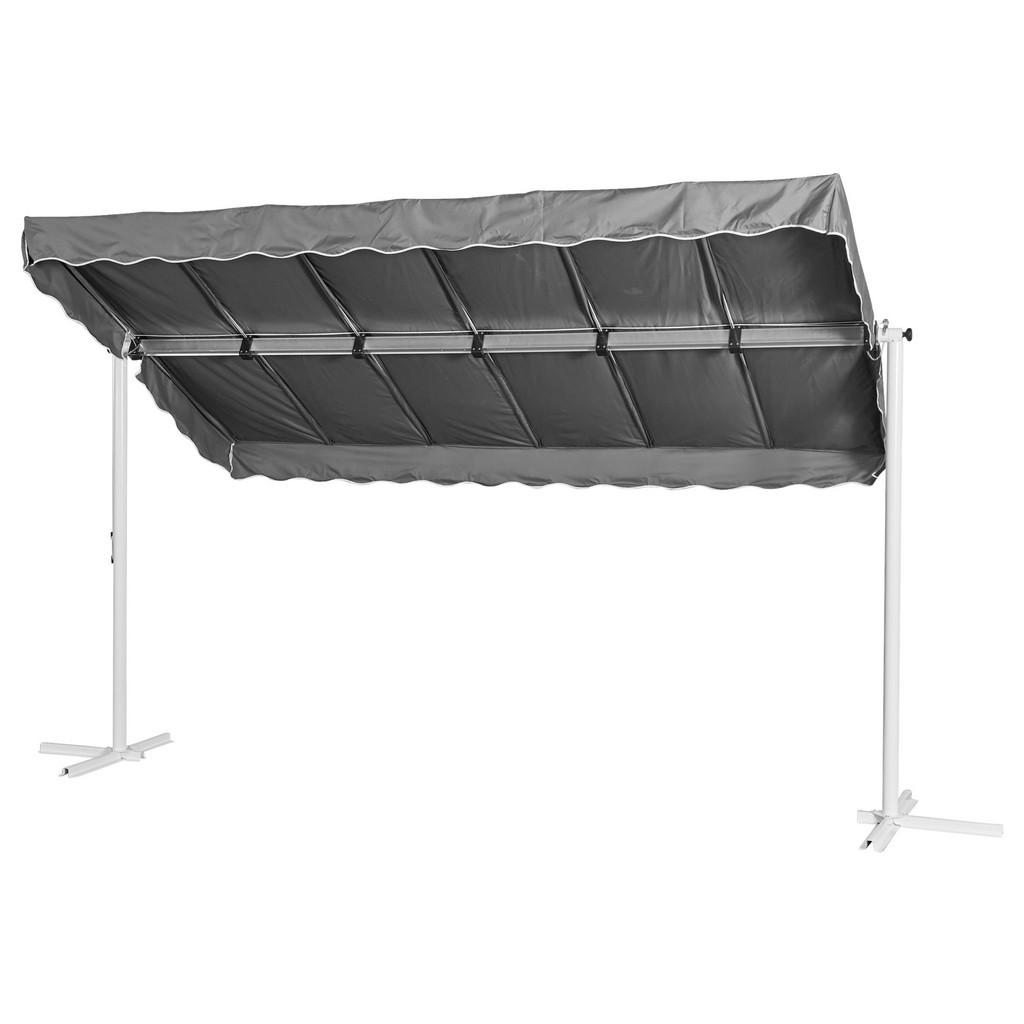 Grasekamp Standmarkise Dubai grau Aluminium B/H/L: ca. 225x220x375 cm günstig online kaufen