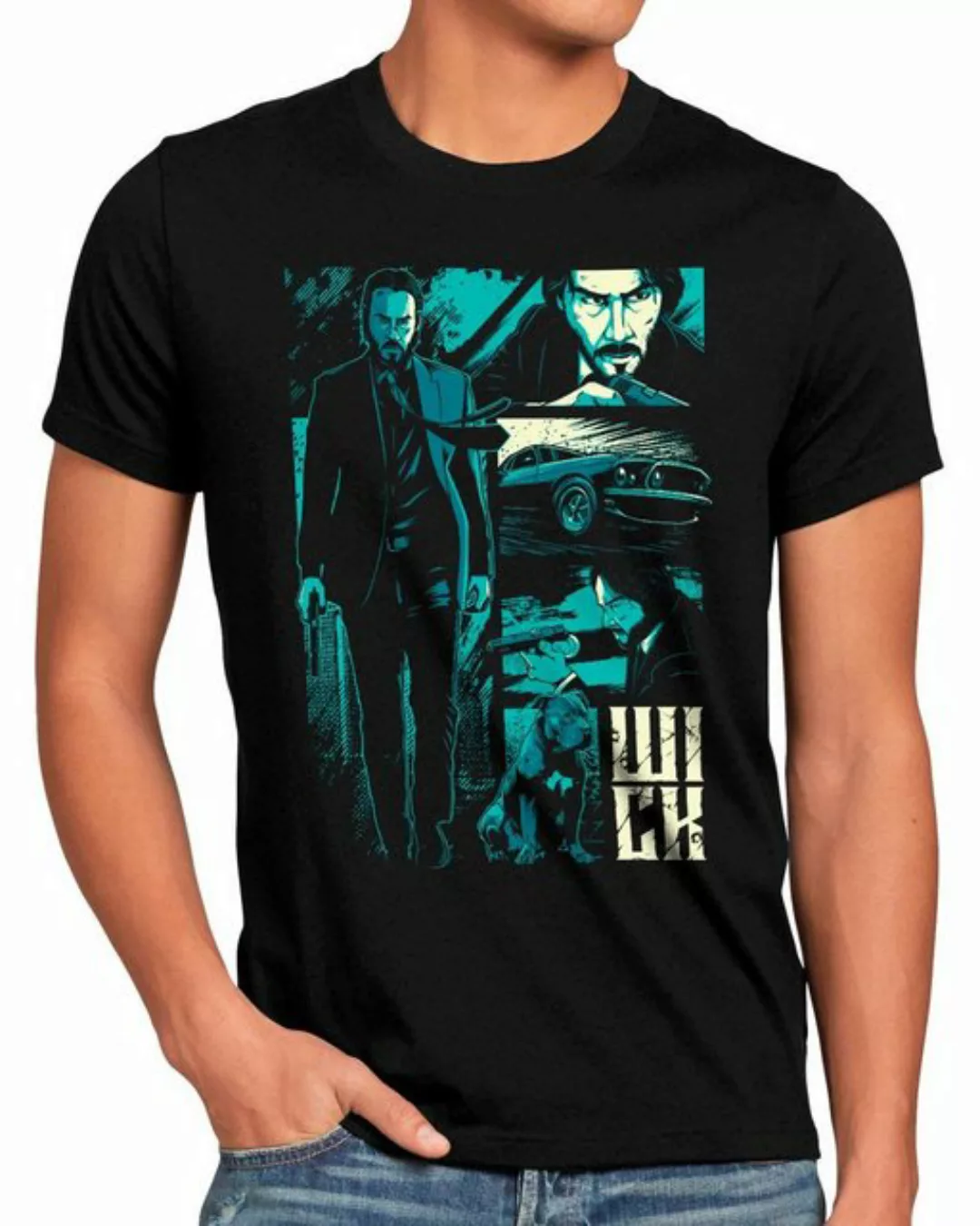 style3 Print-Shirt Herren T-Shirt Get Him john wick keanu reeves 2 3 4 5 6 günstig online kaufen