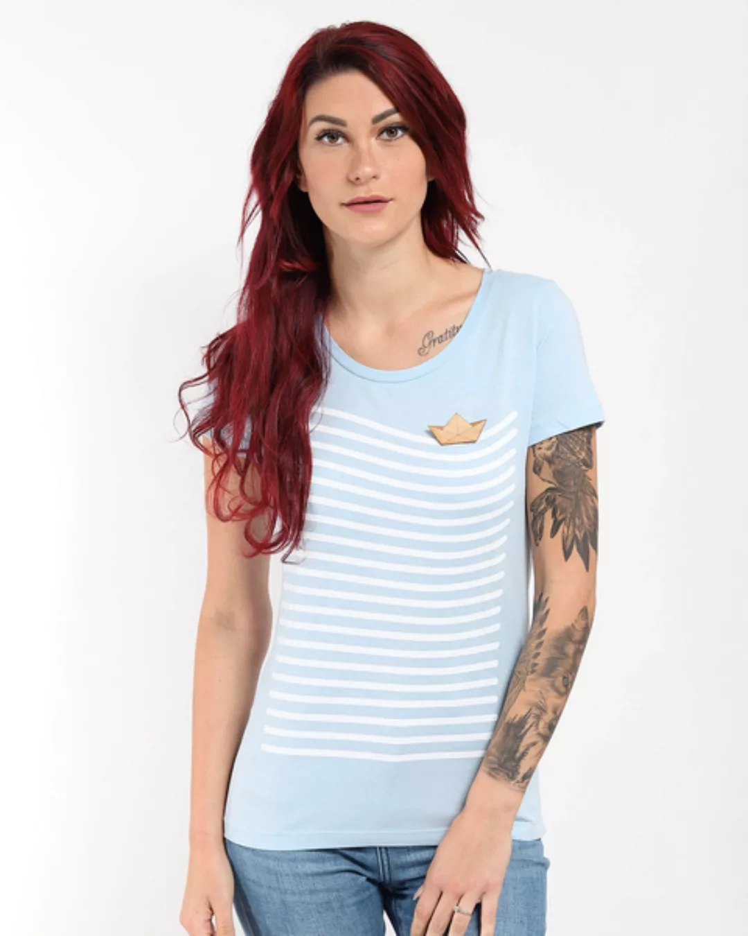 Papierboot | Broschenshirt Damen günstig online kaufen