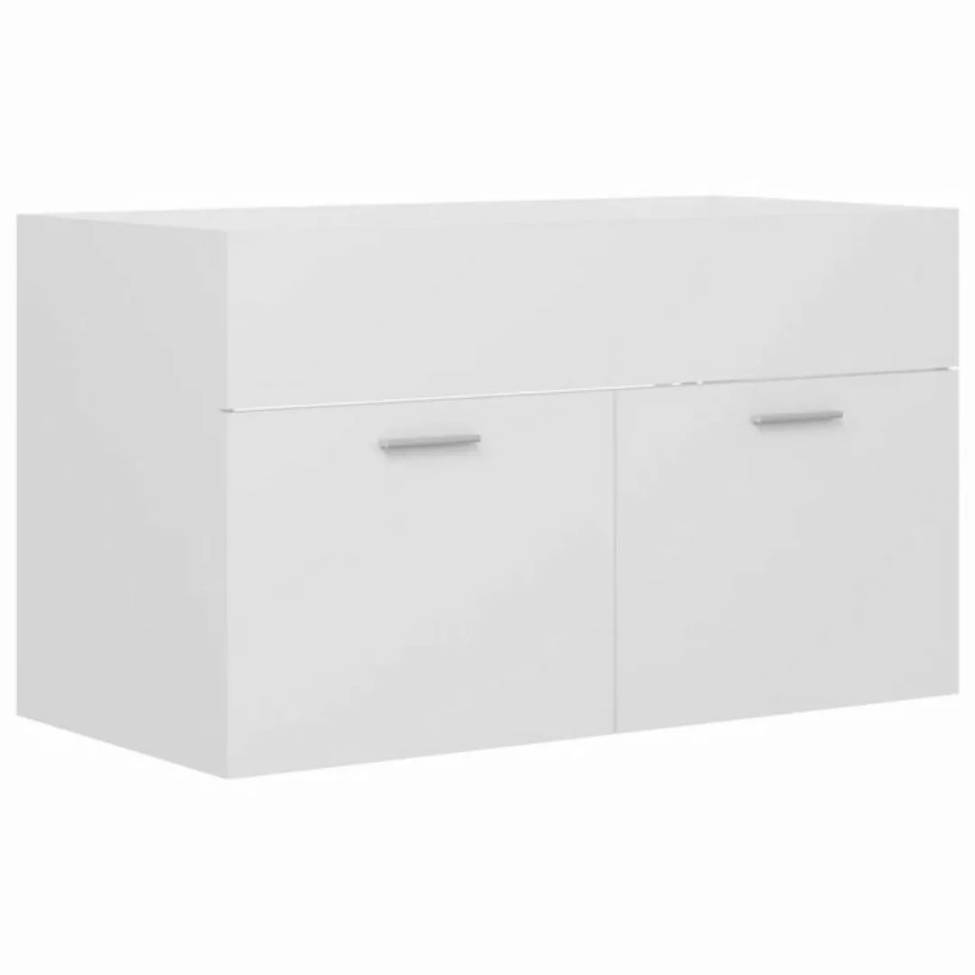 Waschbeckenunterschrank Weiß 80x38,5x46 Cm Spanplatte günstig online kaufen