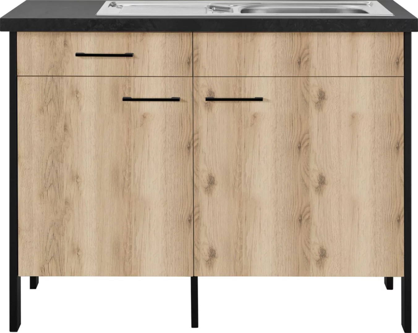 OPTIFIT Spülenschrank "Tokio", 118 cm breit, mit Stahlgestell, mit Vollausz günstig online kaufen