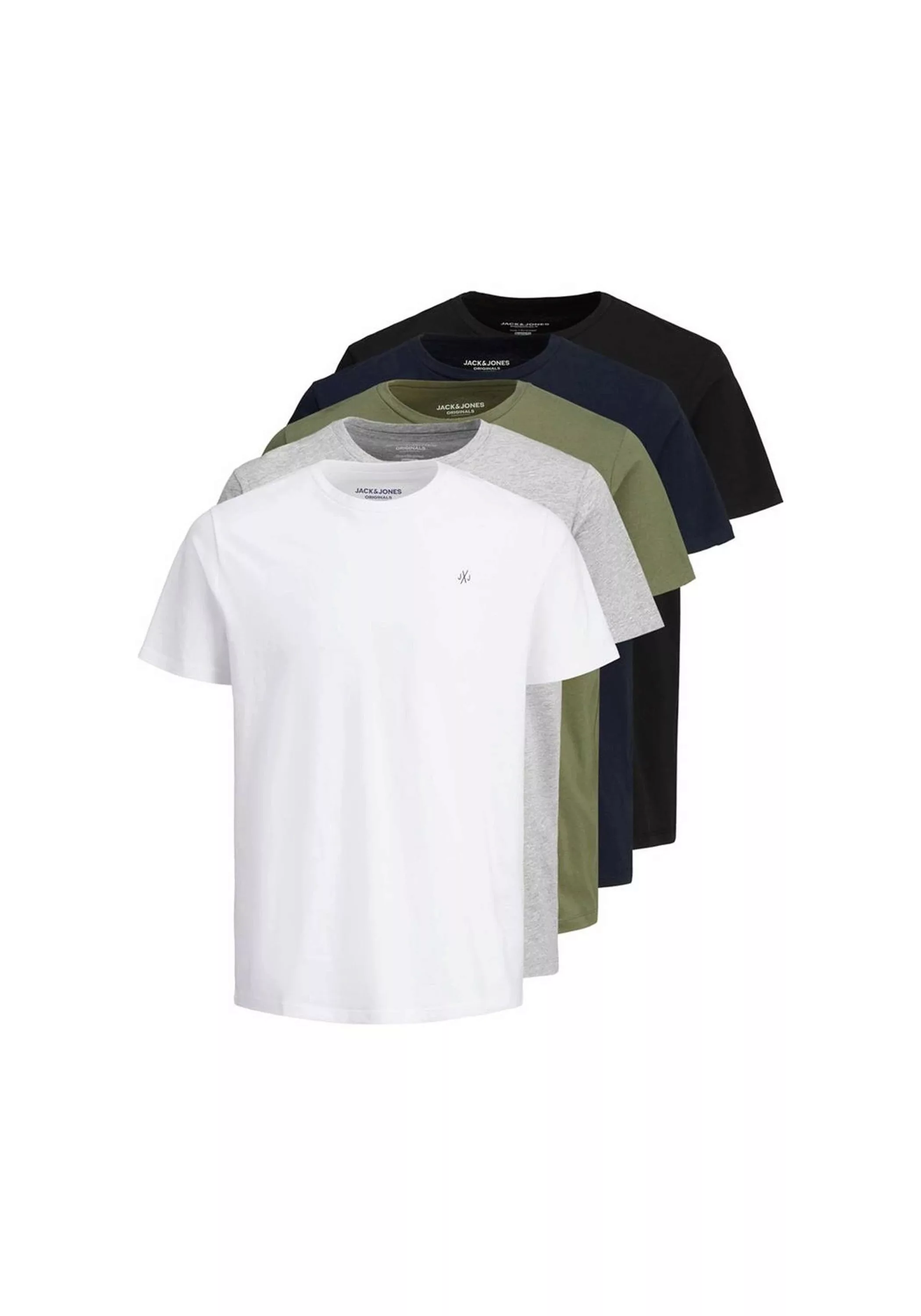 Jack & Jones T-Shirt JORJXJ 5er PACK (1-tlg) aus Baumwolle günstig online kaufen