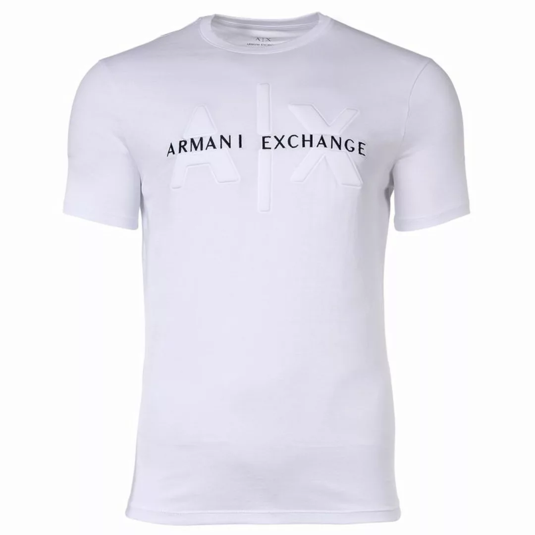 A|X ARMANI EXCHANGE Herren T-Shirt - Logo, Rundhals, Cotton Stretch Weiß M günstig online kaufen