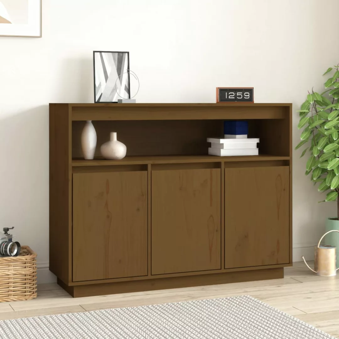 Vidaxl Sideboard Honigbraun 104,5x34x80 Cm Massivholz Kiefer günstig online kaufen