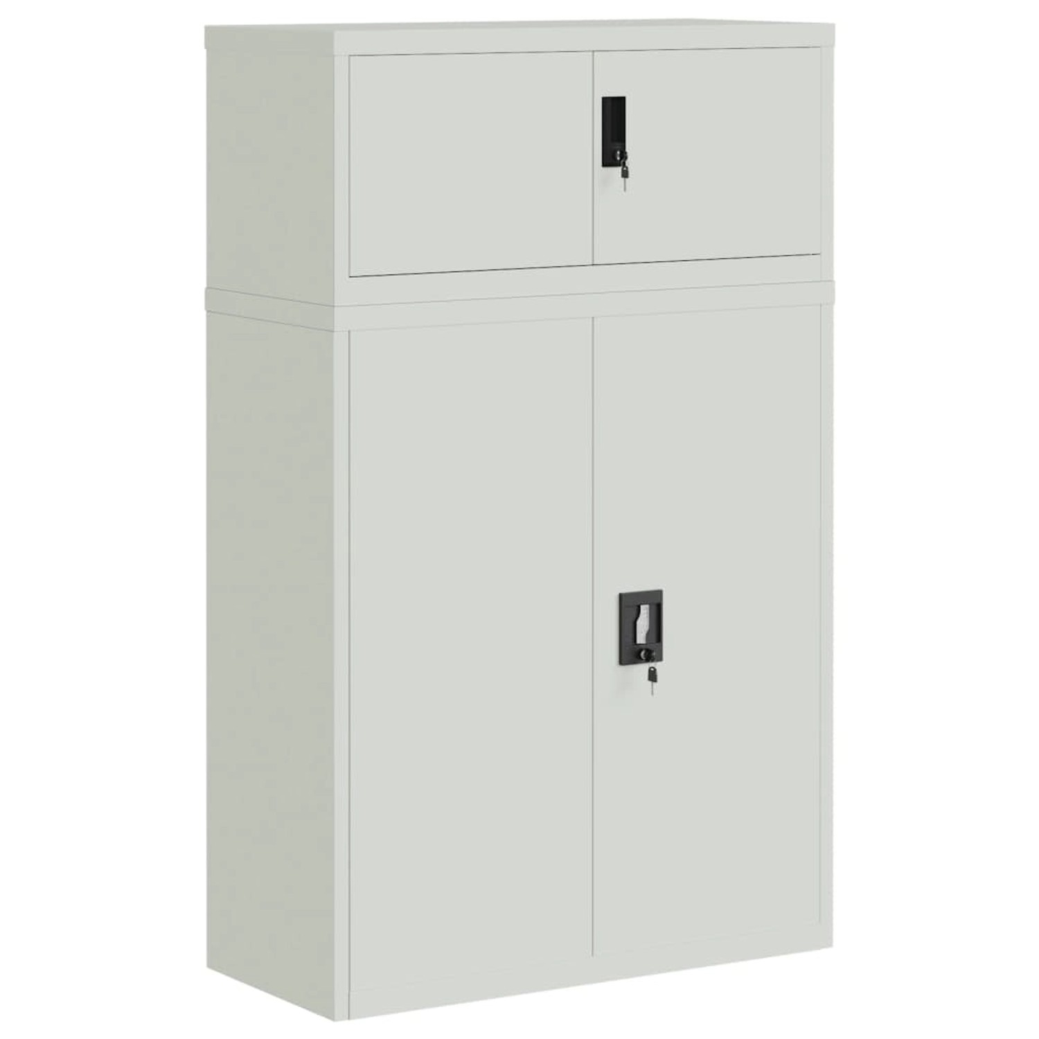 vidaXL Aktenschrank Hellgrau 90x40x145 cm Stahl günstig online kaufen