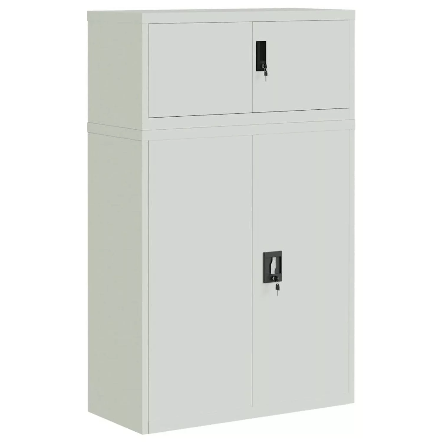 vidaXL Aktenschrank Hellgrau 90x40x145 cm Stahl günstig online kaufen