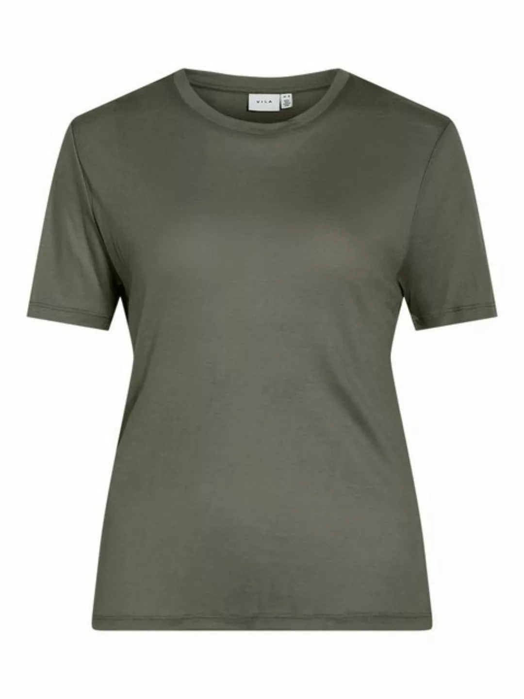 Vila T-Shirt T-Shirt Rundhals Enger Schnitt Kurzarm 7766 in Olive-2 günstig online kaufen