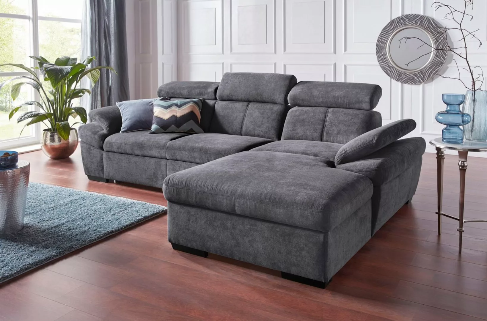 exxpo - sofa fashion Ecksofa "Salerno, L-Form", inkl. Kopf- und Armteilvers günstig online kaufen