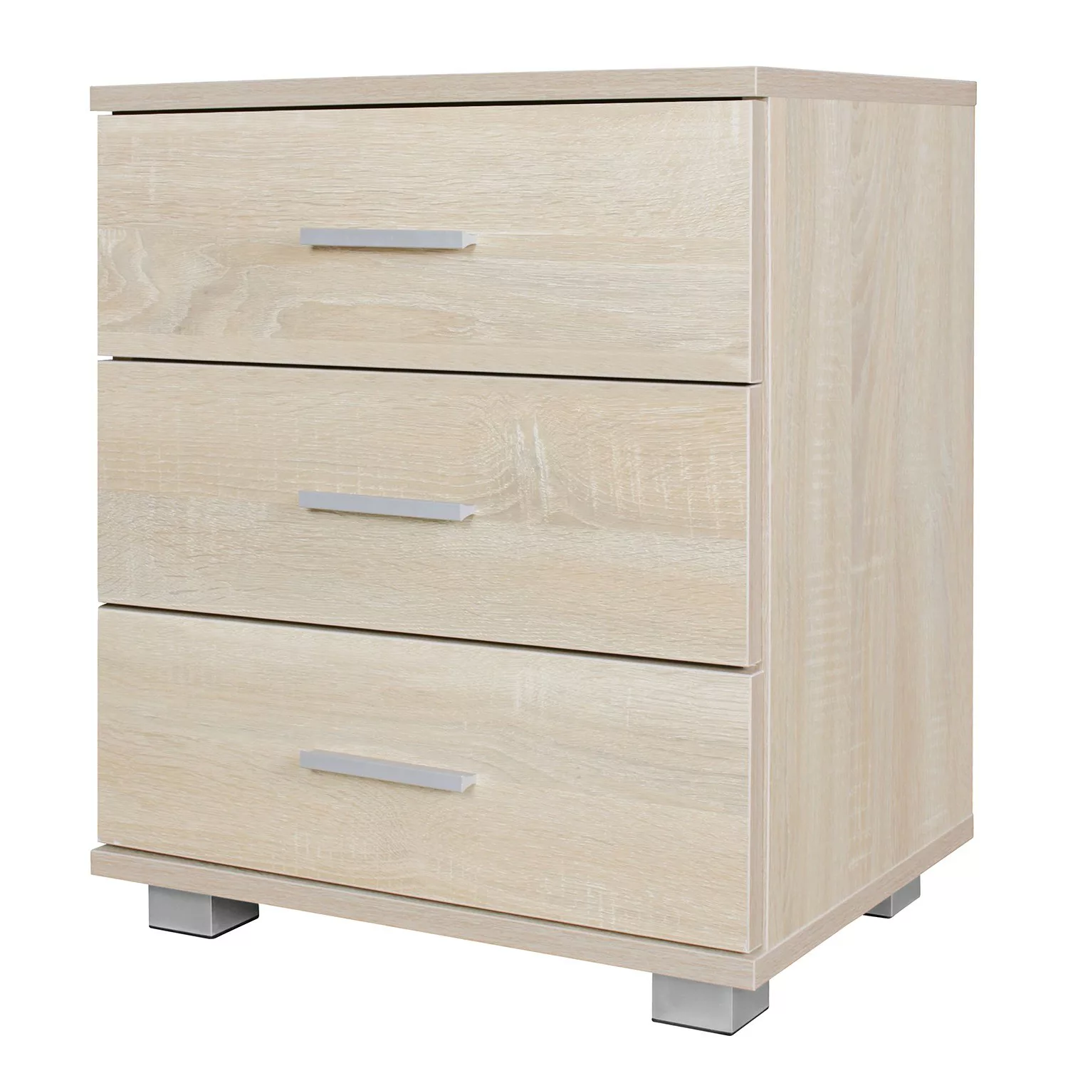 Nachtkonsole LATINA Holz Nachttisch modern mit 3 Schubladen sonoma | Design günstig online kaufen