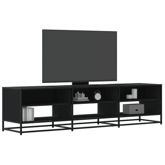 vidaXL Schrankmodule TV-Schrank Schwarz 180x40x46 cm Holzwerkstoff günstig online kaufen