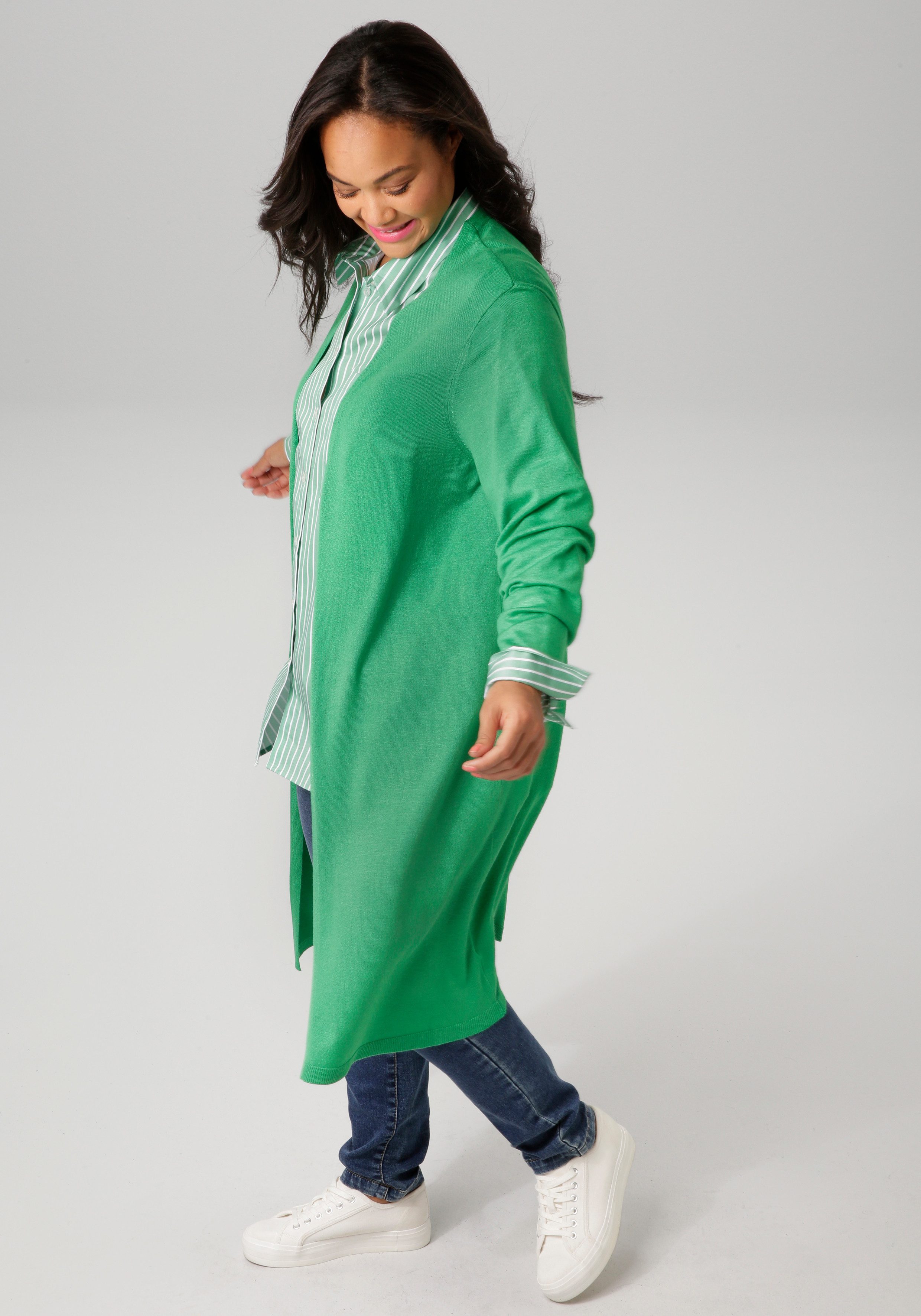 Aniston PLUS Strickjacke, in trendiger Farbpalette günstig online kaufen