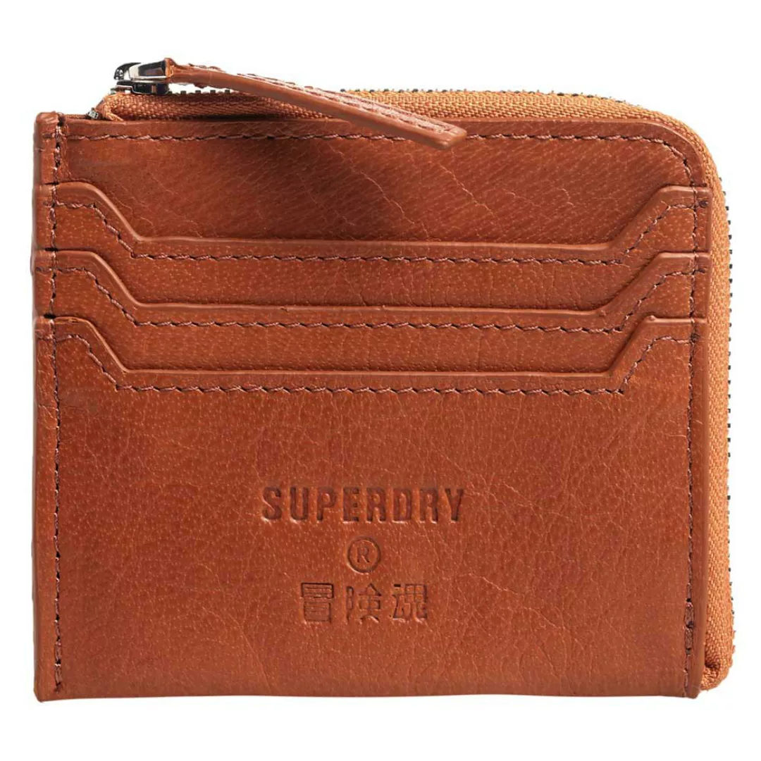 Superdry Leather Zip Around Geldbörse One Size Tan Oily günstig online kaufen