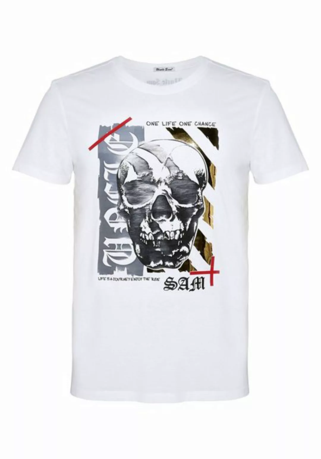 Uncle Sam Print-Shirt mit Totenkopf-Print günstig online kaufen