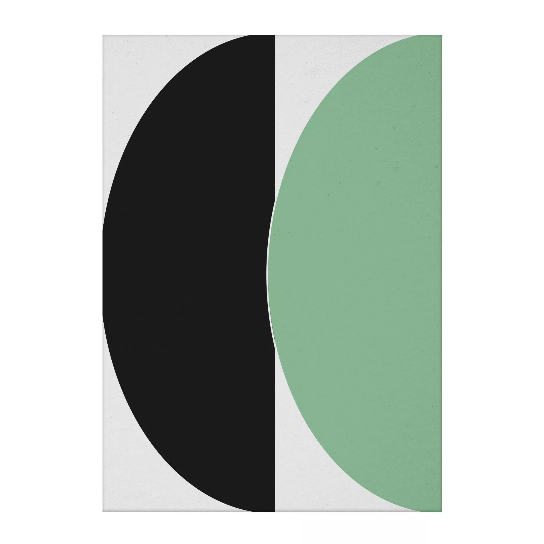 Paper Collective - Half Circles III Kunstdruck 50x70cm - grau, schwarz, grü günstig online kaufen