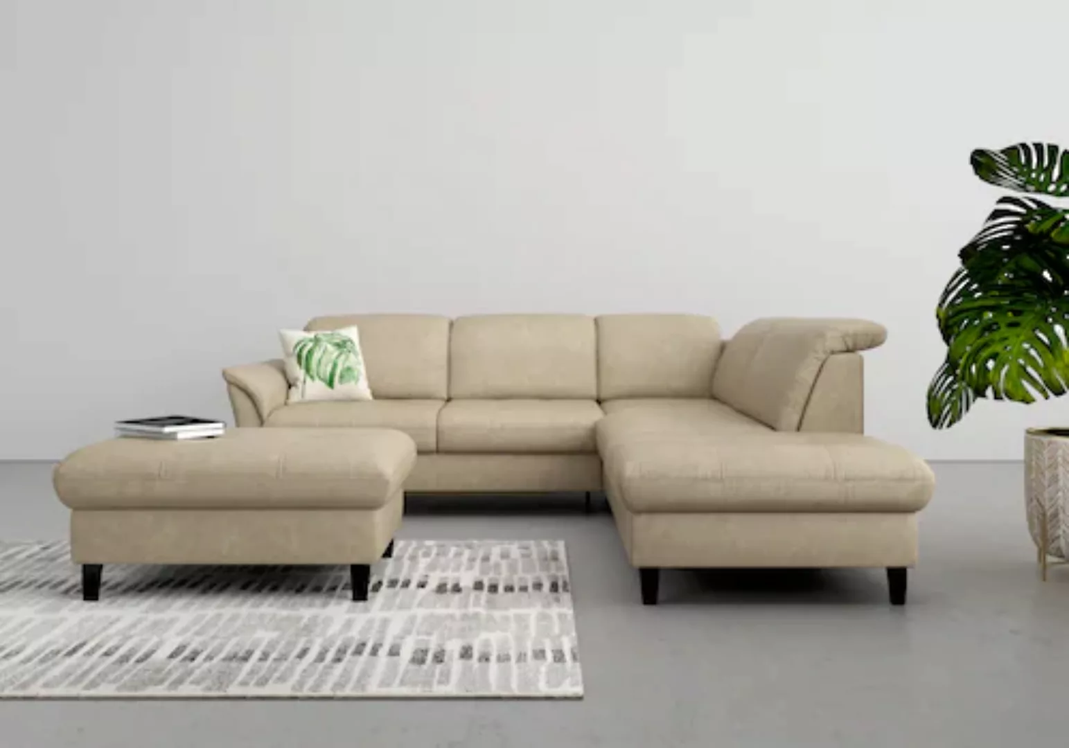 sit&more Ecksofa »Maggiore L-Form«, wahlweise mit Kopfteilverstellung, Bett günstig online kaufen