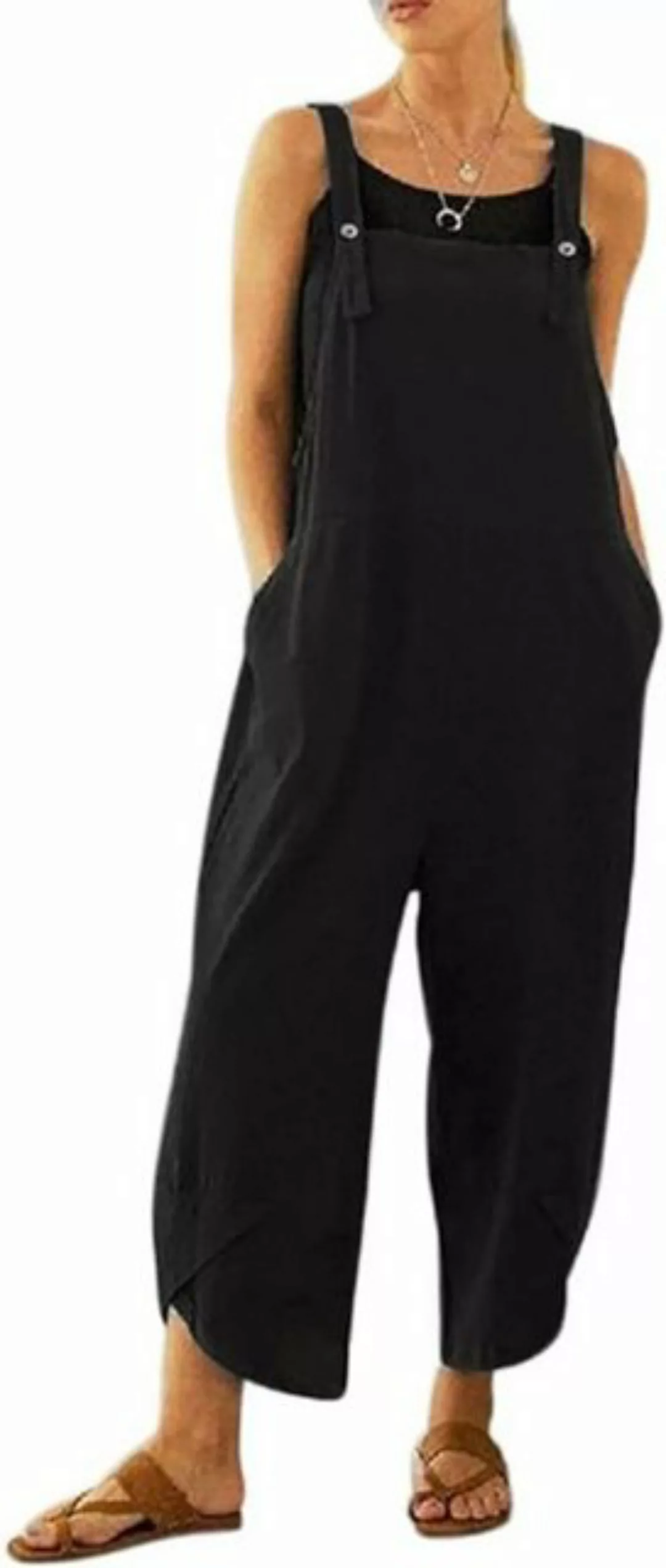ZWY Latzhose Damen Baggy Latzhose Baumwolle Jumpsuit Overall Dungarees Hose günstig online kaufen