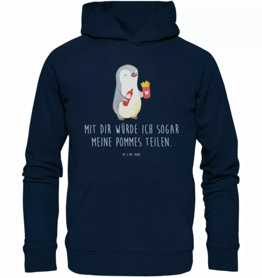 Mr. & Mrs. Panda Hoodie Größe XXL Pinguin Pommes - French Navy - Geschenk, günstig online kaufen