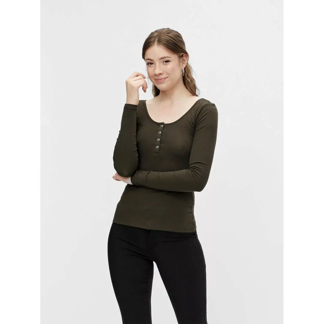 Pieces Kitte Langarm-t-shirt XL Black Olive günstig online kaufen