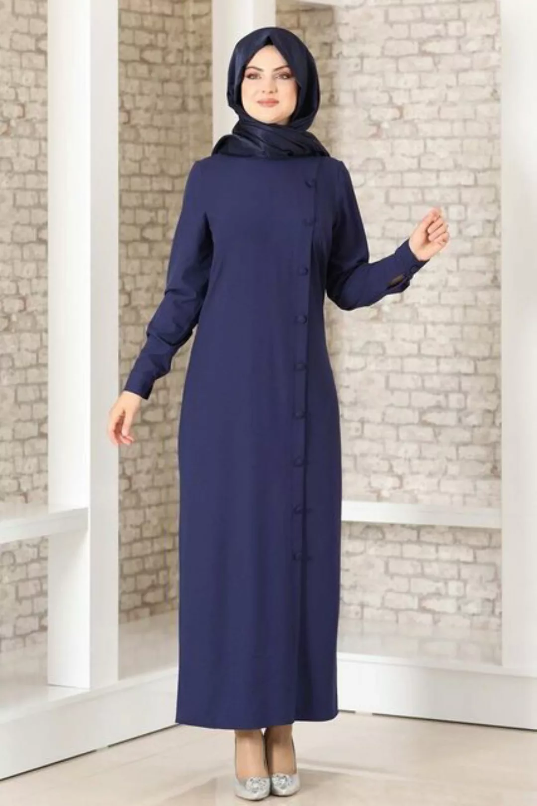 Modavitrini Hemdblusenkleid Abaya mit Knöpfen Hijab Kleid Modest Fashion Ab günstig online kaufen