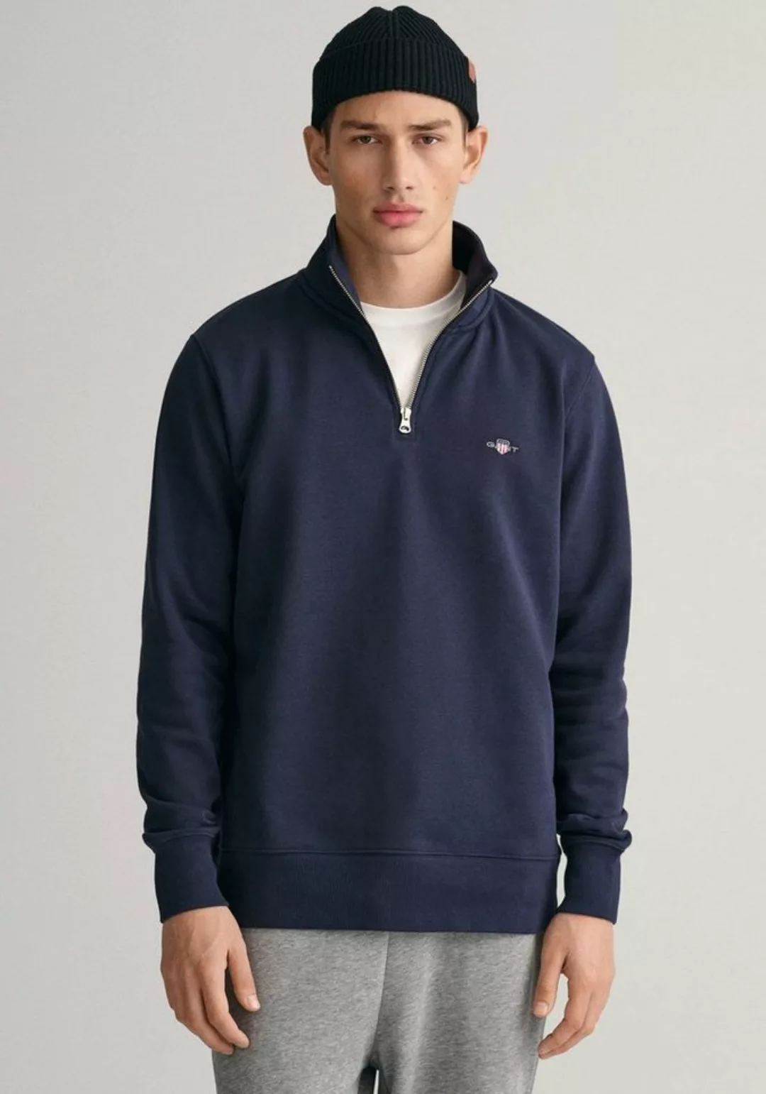 Gant Sweatshirt REG SHIELD HALF ZIP SWEAT mit Logostickerei auf der Brust günstig online kaufen