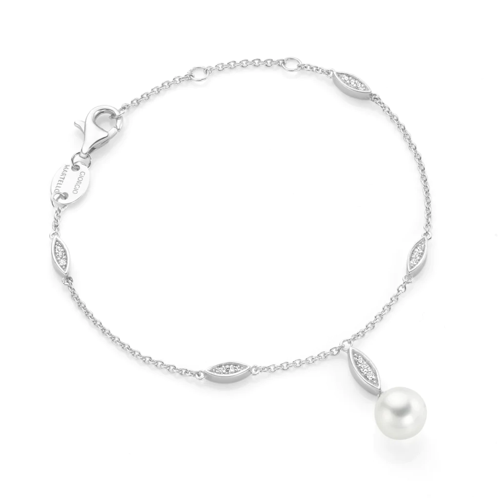 GIORGIO MARTELLO MILANO Armband "mit Muschelkernperlen und Zirkonia, Silber günstig online kaufen