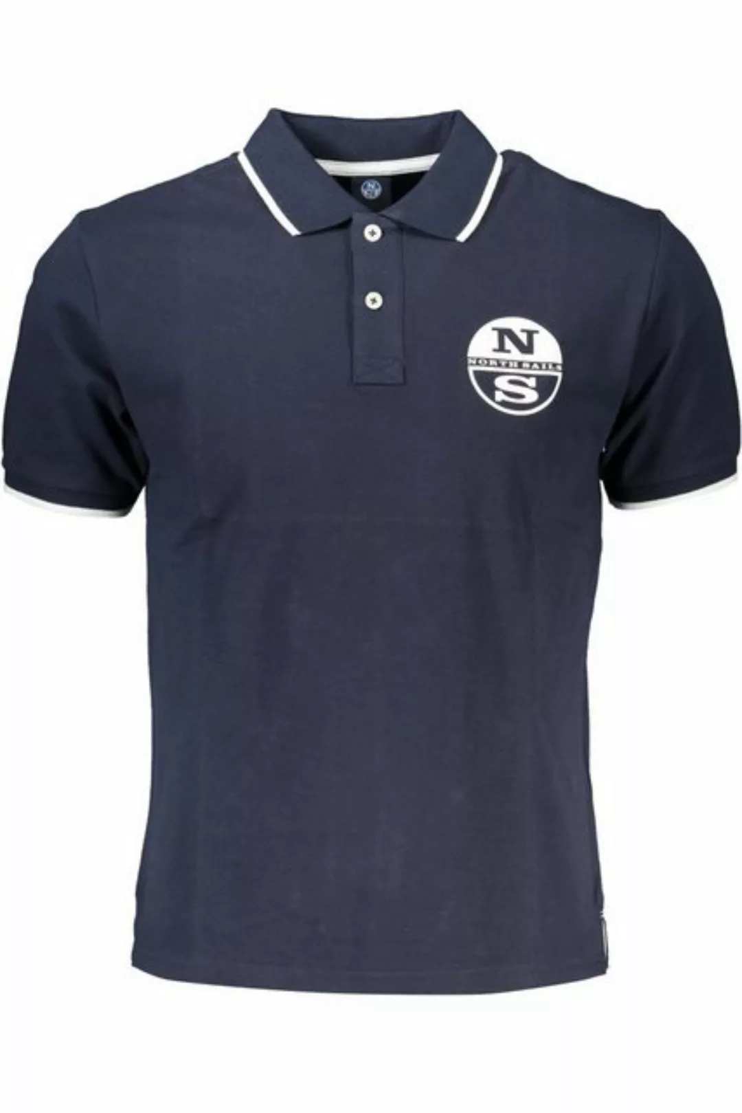 North Sails Poloshirt Herren Kurzarm-Poloshirt Blau mit Druck und günstig online kaufen