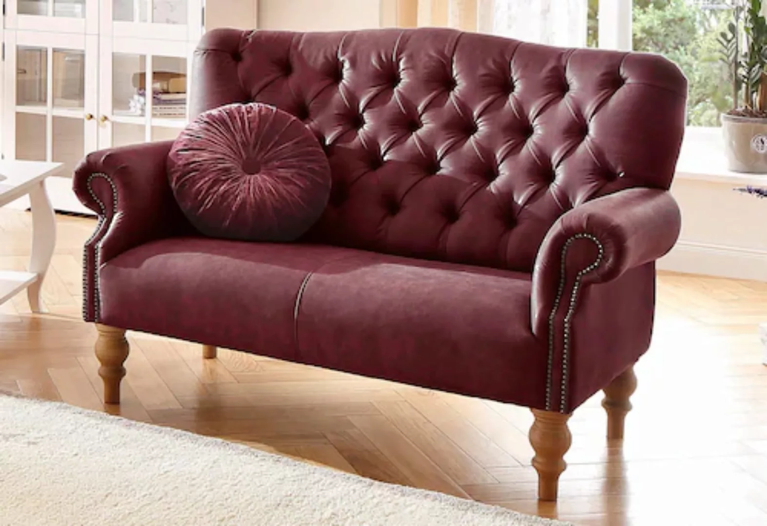 Home affaire Chesterfield-Sofa "Lord", mit echter Chesterfield-Knopfheftung günstig online kaufen