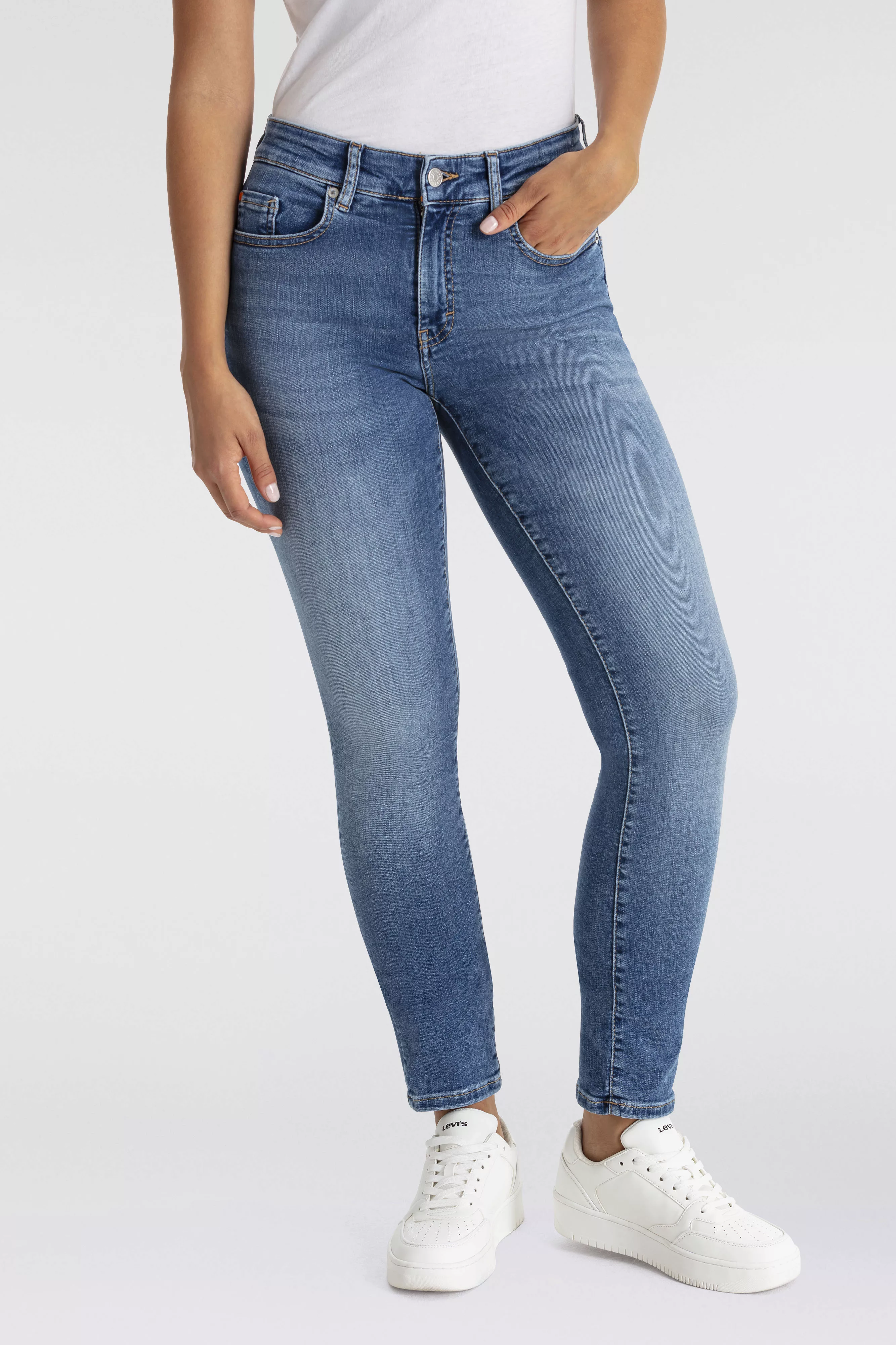 BOSS ORANGE Skinny-fit-Jeans Jackie Mid Rise Mid Waist, mittlere Leibhöhe P günstig online kaufen