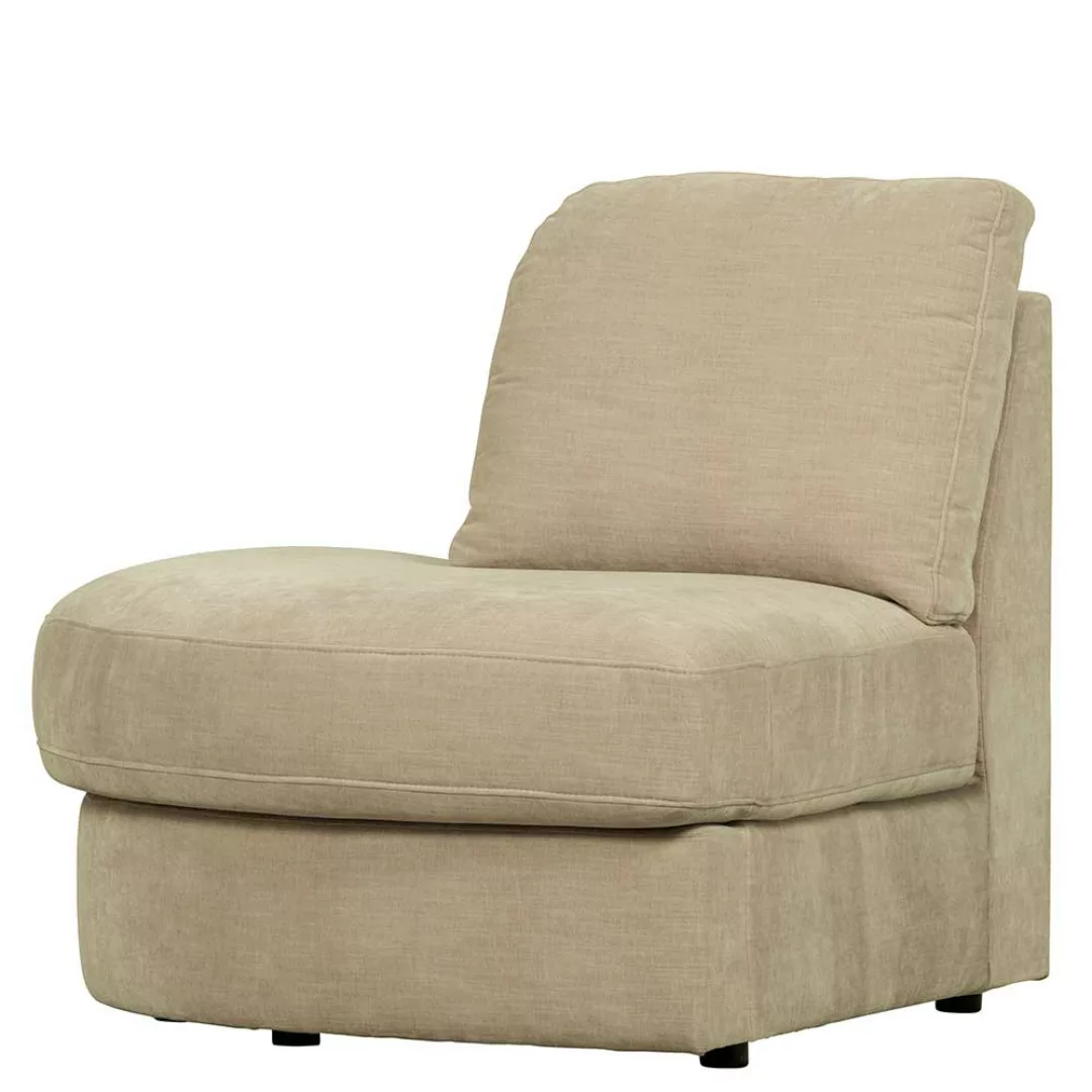 Sofa Rundecke Abschluss Beige mit einem Sitzplatz Rücken echt bezogen günstig online kaufen