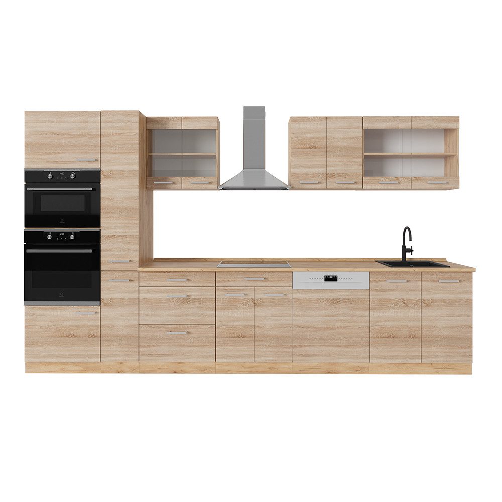 Vicco Küchenzeile R-Line, Sonoma/Goldkraft Eiche, 350 günstig online kaufen