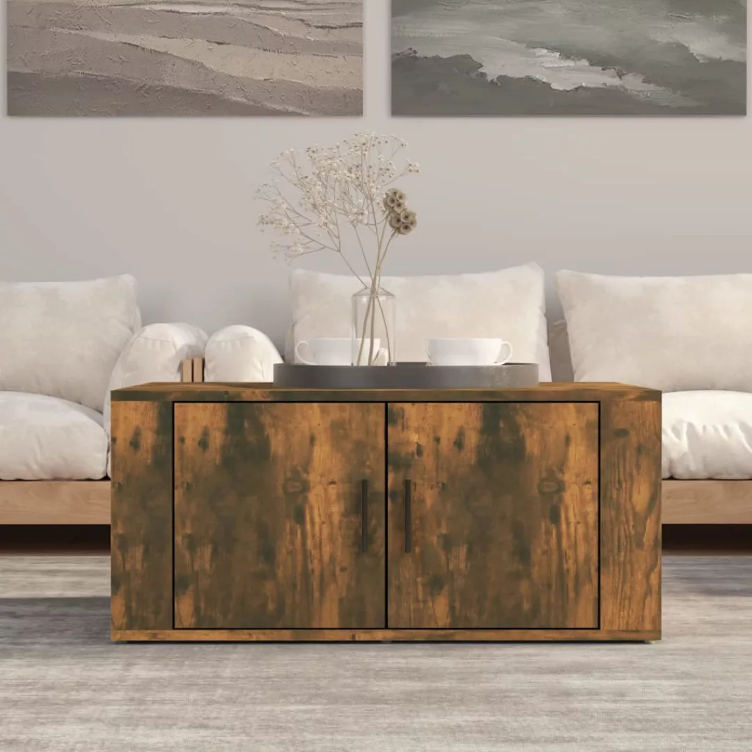 Vidaxl Couchtisch Räuchereiche 80x50x36 Cm Holzwerkstoff günstig online kaufen