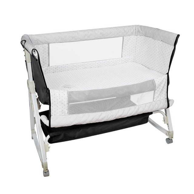 JEOBEST Beistellbett 3 in 1 Babybett & Babywiege & Reisebett, mit Rollen Ki günstig online kaufen