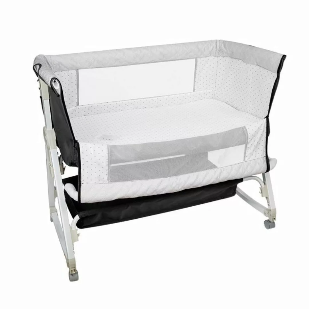 JEOBEST Beistellbett 3 in 1 Babybett & Babywiege & Reisebett, mit Rollen Ki günstig online kaufen