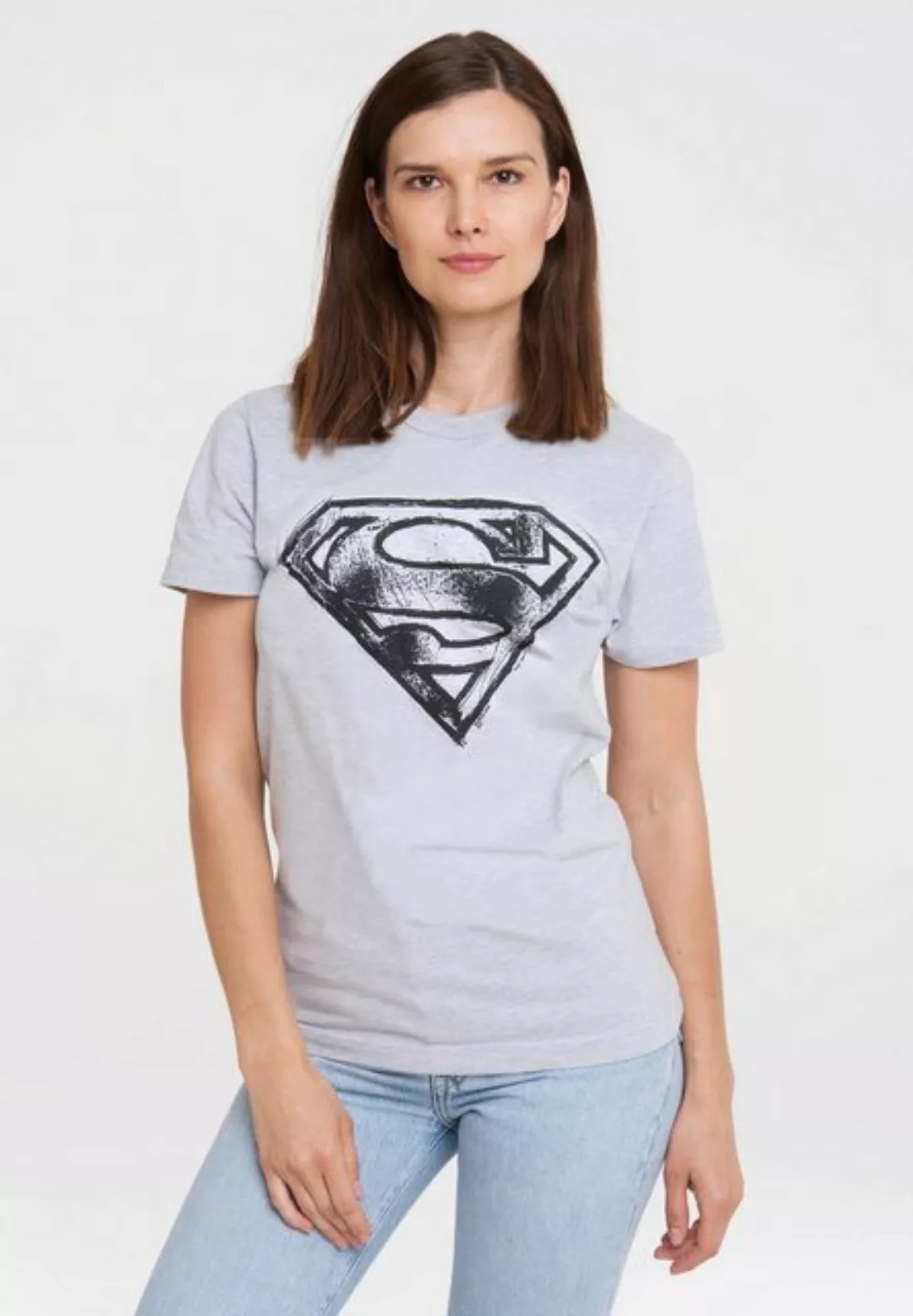 LOGOSHIRT T-Shirt Superman Scribble Logo mit trendigem Superhelden-Print günstig online kaufen