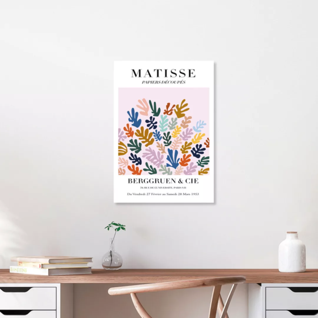 Poster / Leinwandbild - Matisse - Papiers Découpés, Buntes Botanisches Desi günstig online kaufen