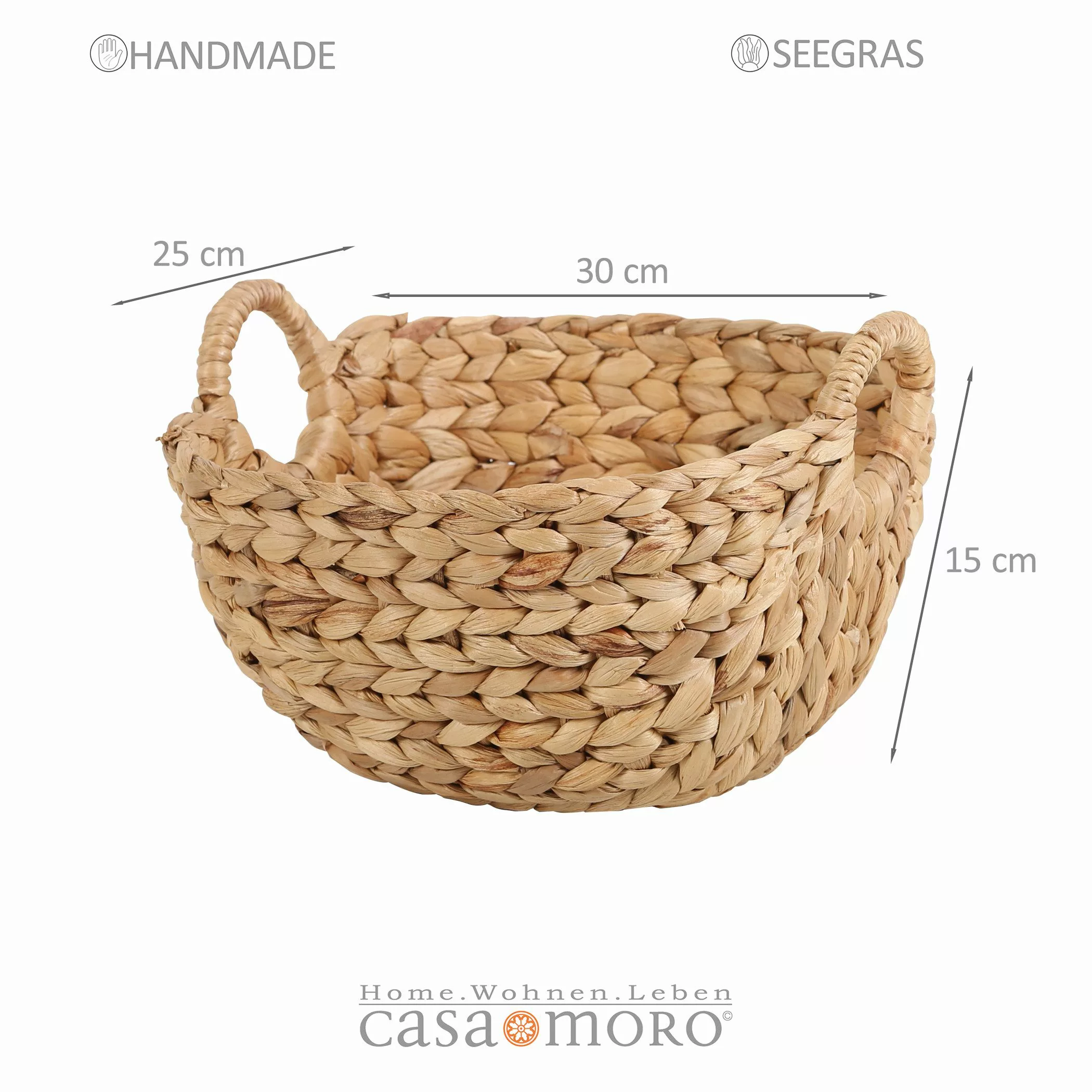 Casa Moro Aufbewahrungskorb Flechtkorb oval Korbschale günstig online kaufen