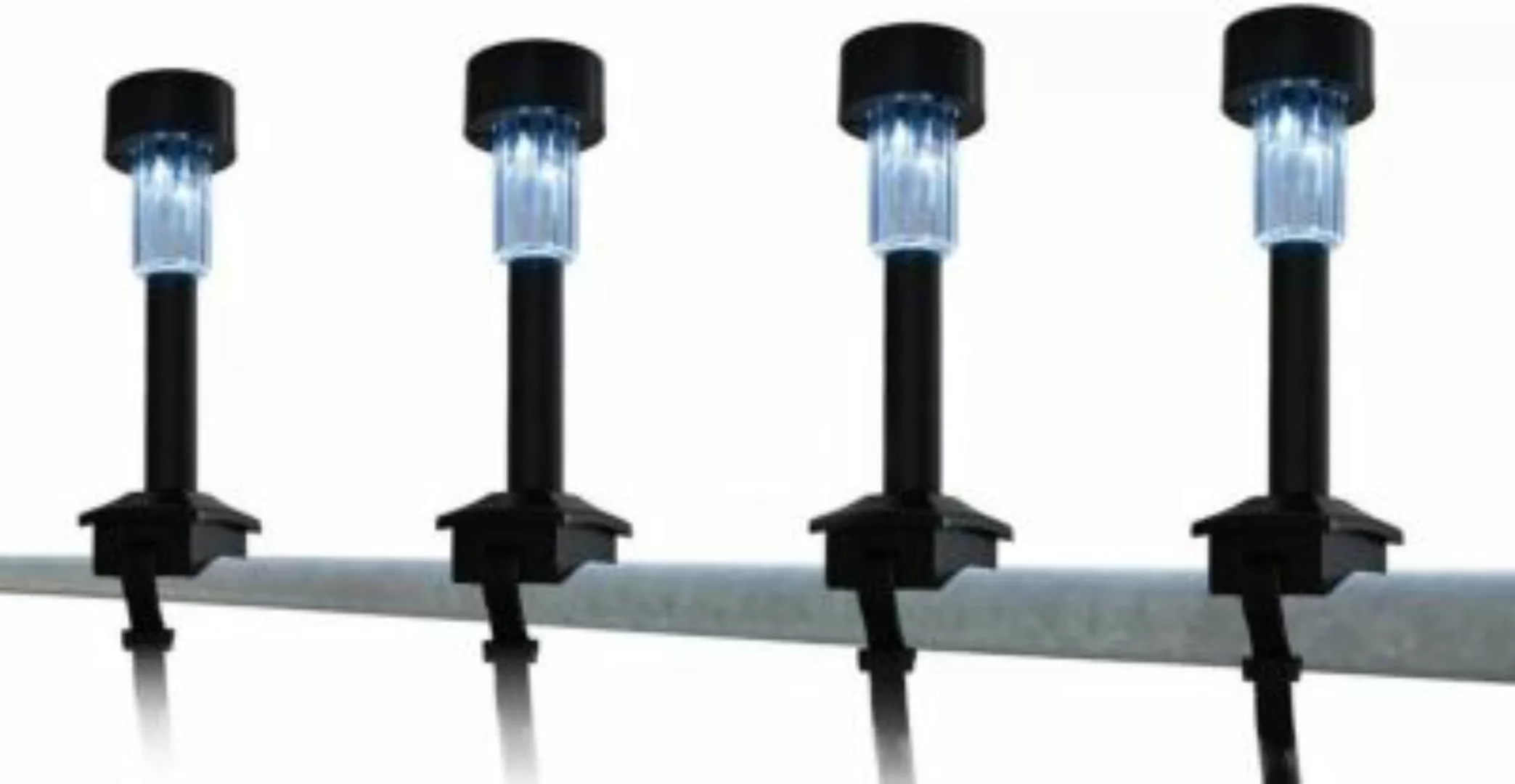 Näve 4er-Set LED Solar-Außenleuchte inkl. Befestigungsband schwarz günstig online kaufen