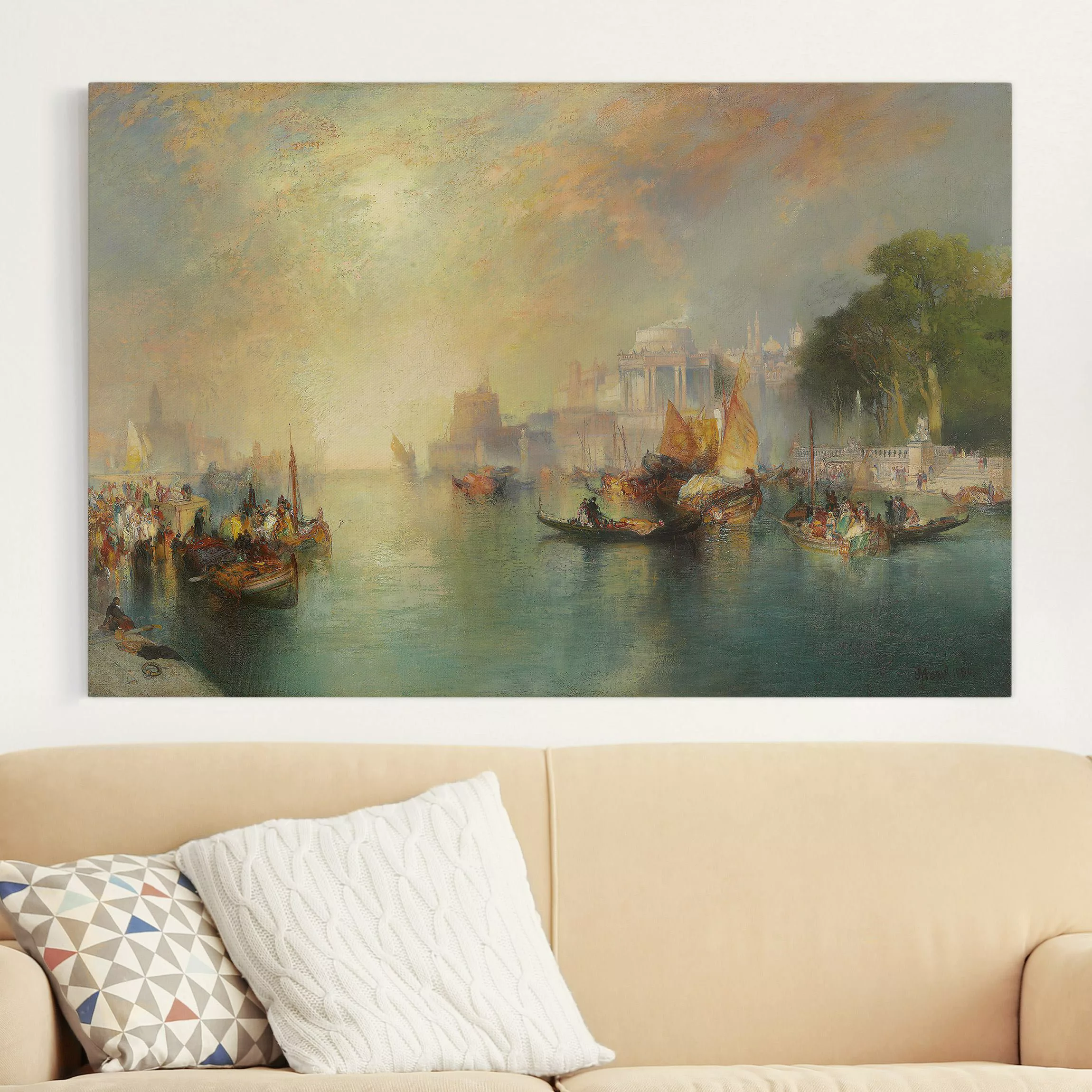 Leinwandbild Kunstdruck - Querformat Thomas Moran - Arabian Nights Fantasy günstig online kaufen