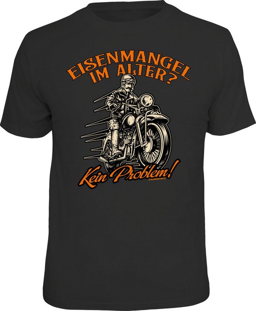 RAHMENLOS® T-Shirt für reife Motorradfreund: Eisenmangel im Alter? Kein Pro günstig online kaufen