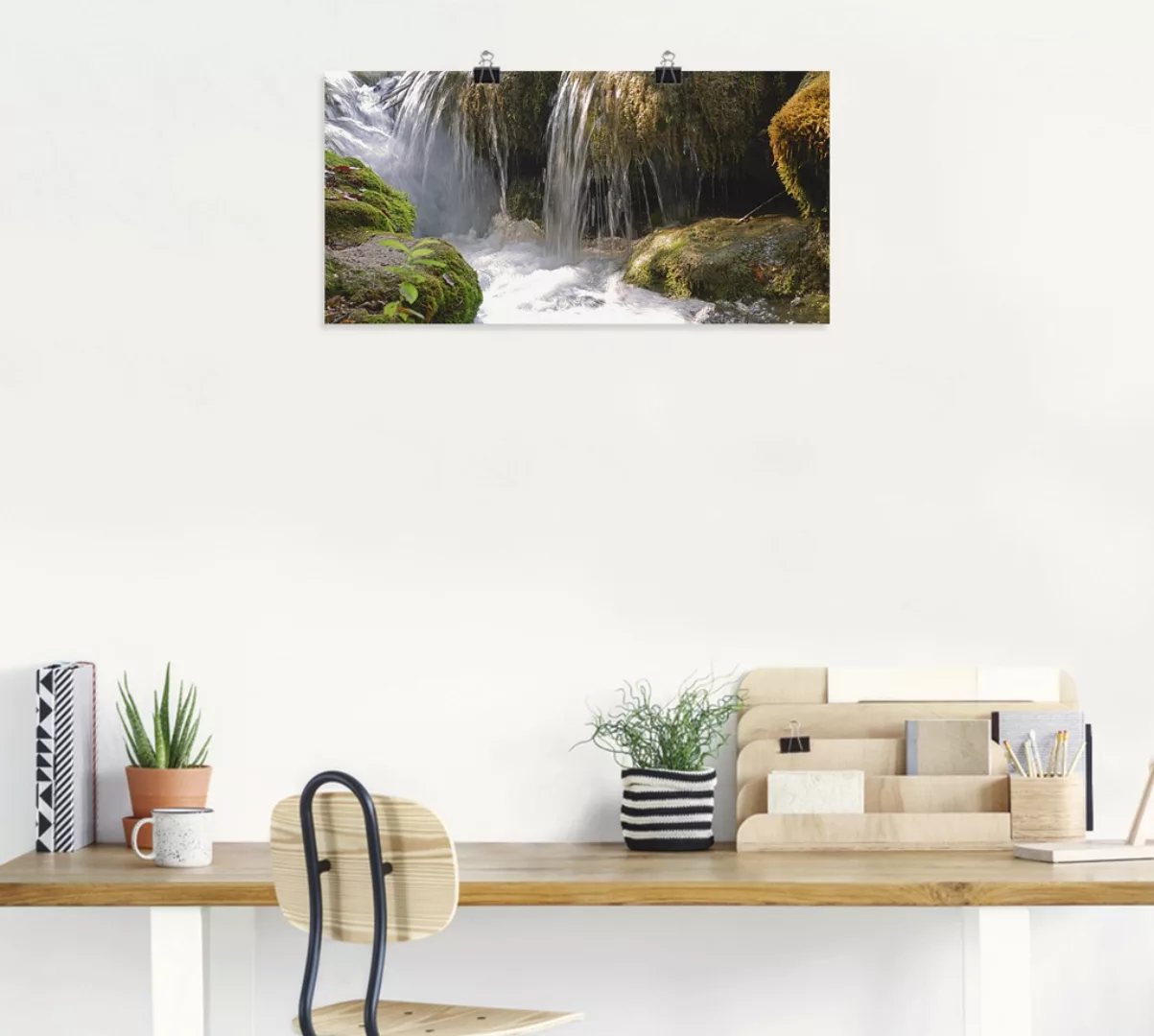 Artland Wandbild "Wasserfall", Gewässer, (1 St.), als Leinwandbild, Poster, günstig online kaufen