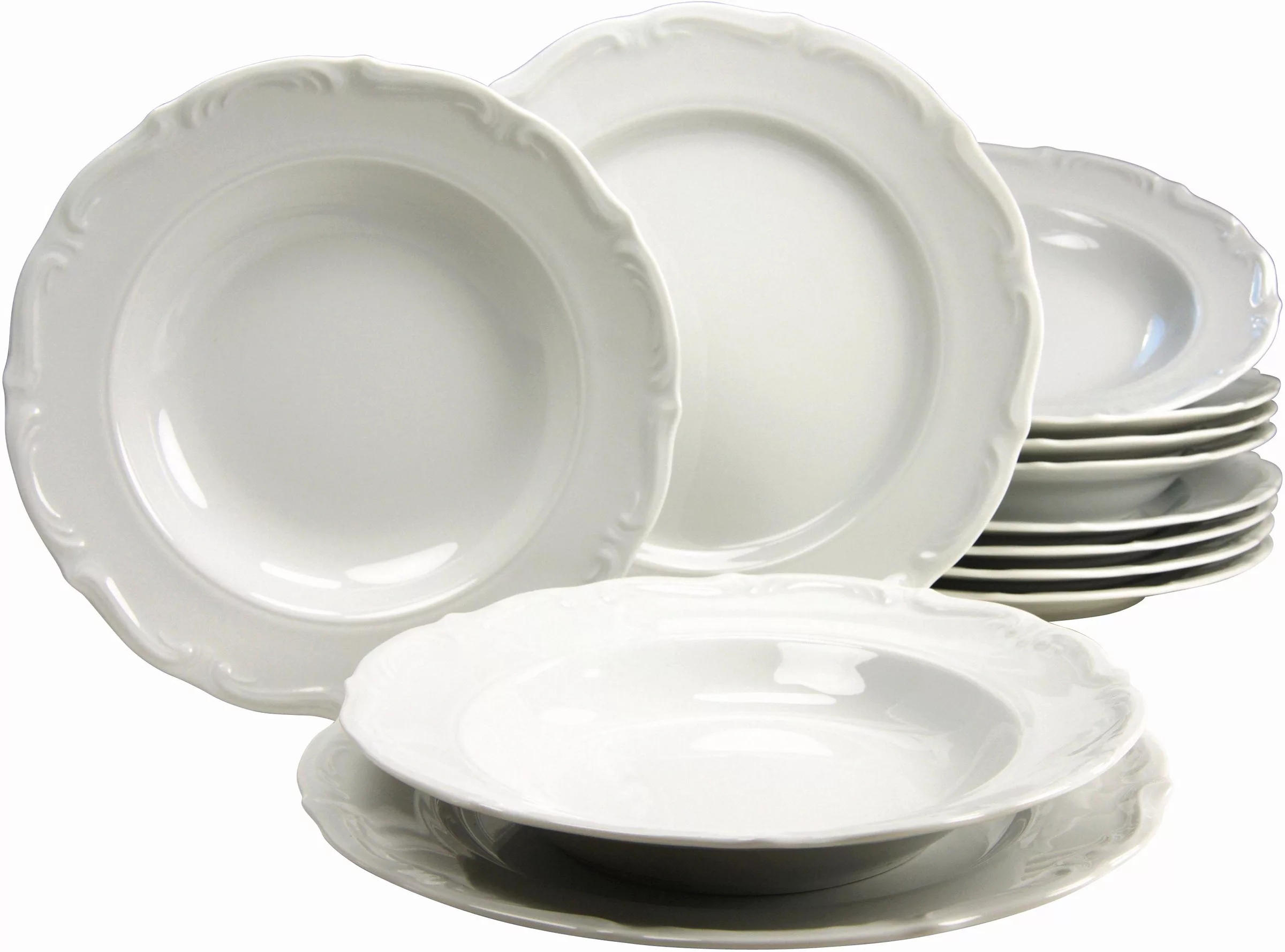 CreaTable Tafelservice »Geschirr-Set Maria Theresia«, (Set, 12 tlg., Teller günstig online kaufen