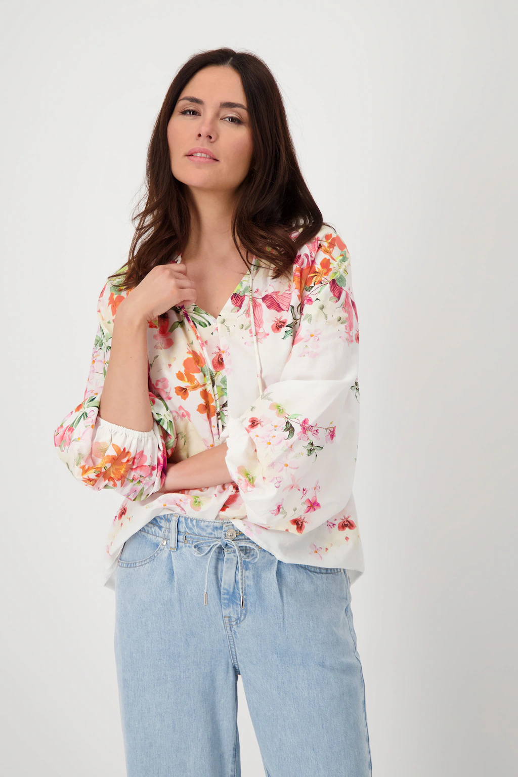 Monari Schlupfbluse, mit allover Blumenprint günstig online kaufen
