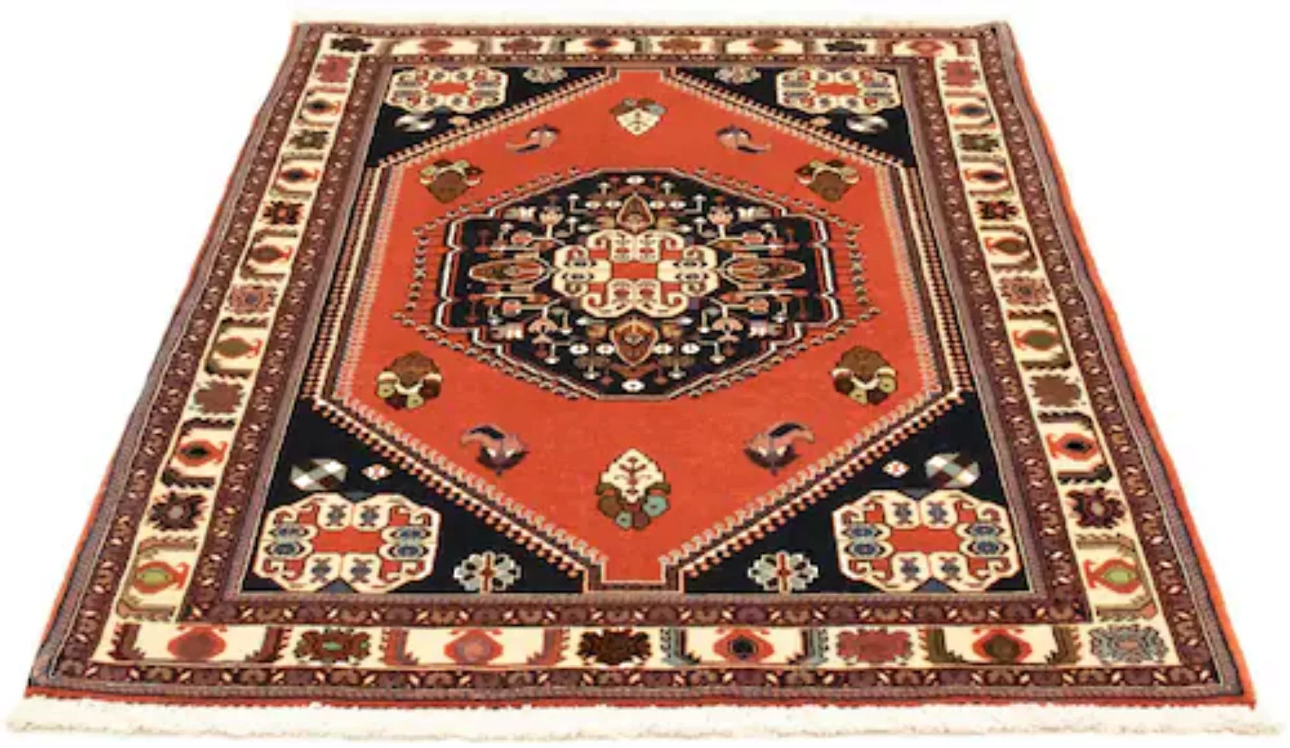 morgenland Wollteppich »Ghashghai Teppich handgeknüpft rost«, rechteckig günstig online kaufen