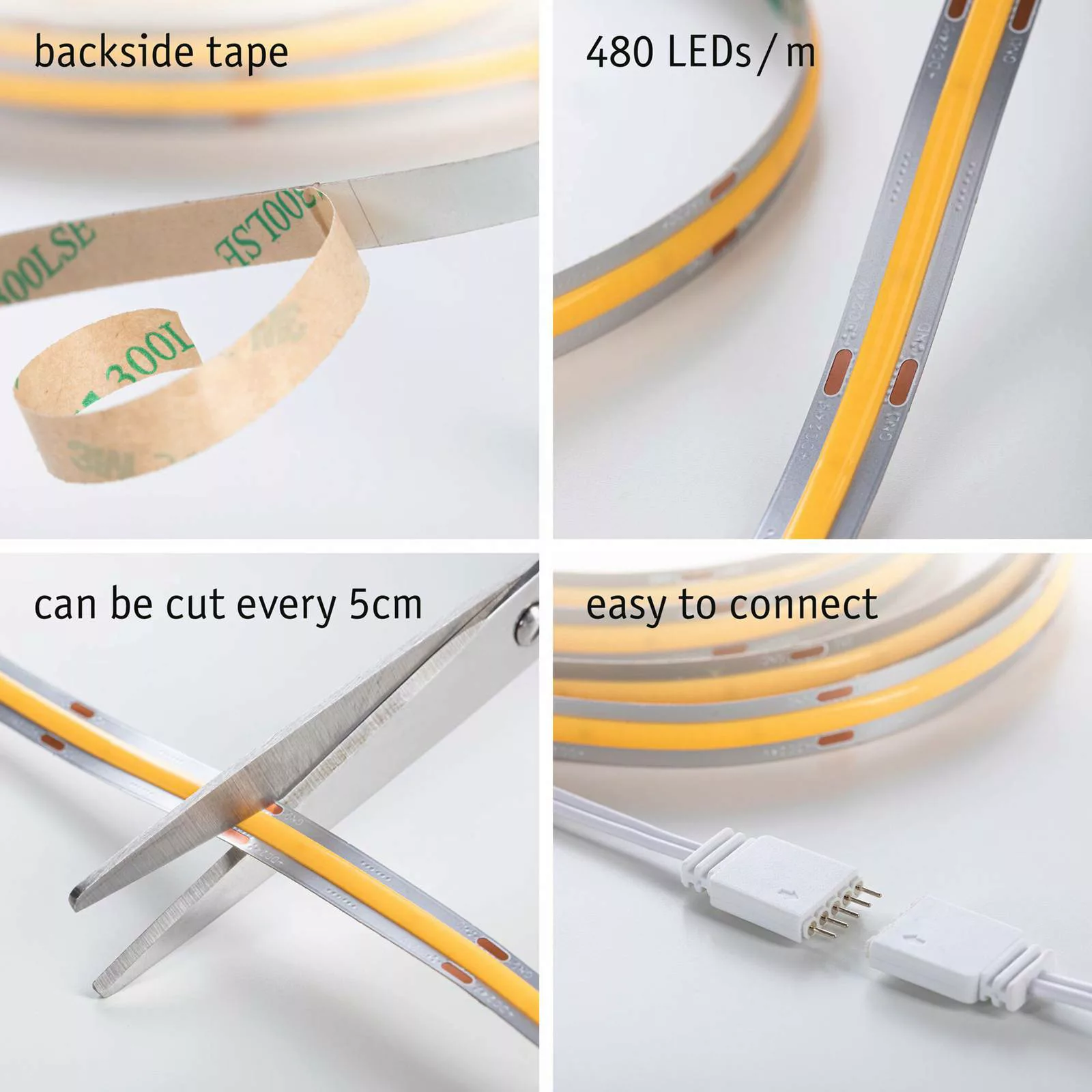 Paulmann MaxLED 500 LED Strip COB Basis-Set 3 m Weiß 19W günstig online kaufen