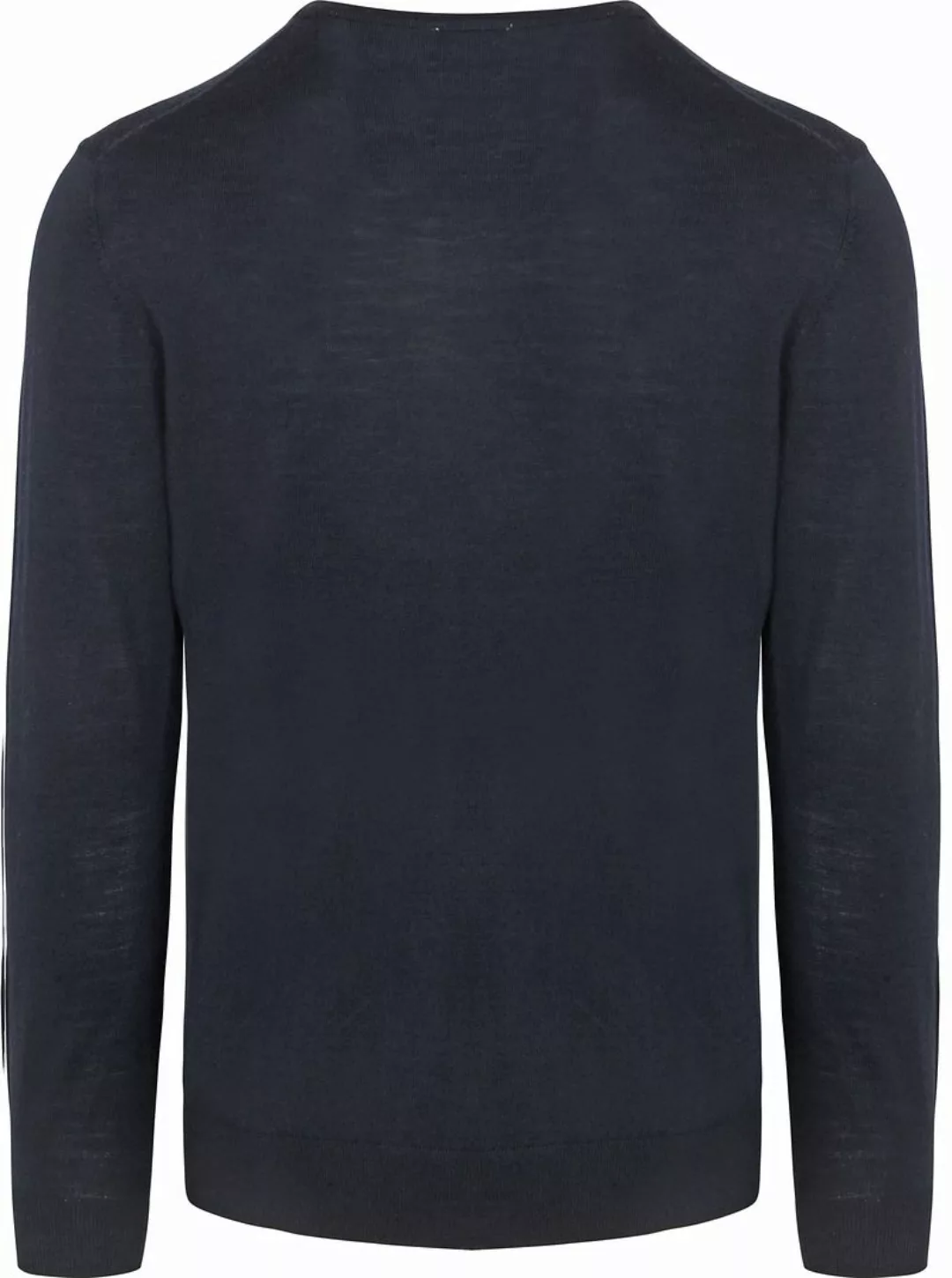 Profuomo Pullover V-Neck Merinowolle Navy - Größe S günstig online kaufen