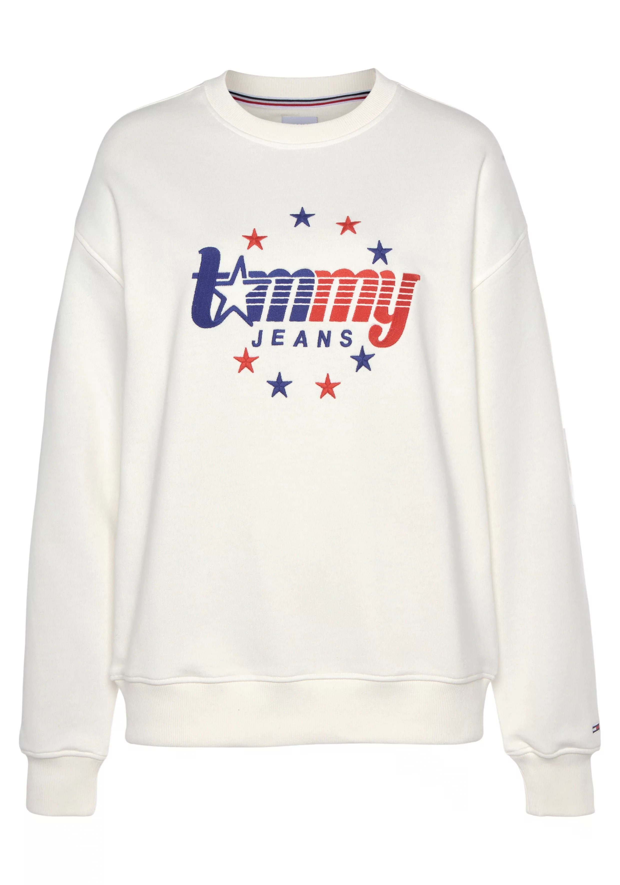 Tommy Jeans Sweatshirt TJW RELAXED TOMMY STARS CREW mit aufgesticktem Logod günstig online kaufen