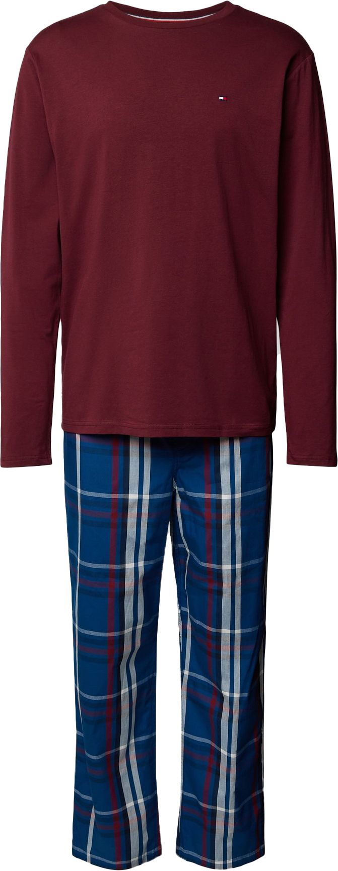 Tommy Hilfiger Pyjama Set Rot/Blau - Größe L günstig online kaufen